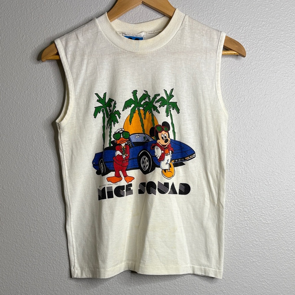 Vintage 90s Disney Mice Squad sleeveless tank top